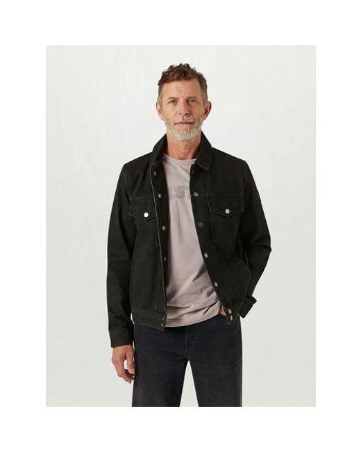 Belstaff Black Washed Piston Trucker Jacket for men