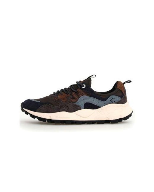 Flower Mountain Blue Anthracite Yamano 3 Trainer for men