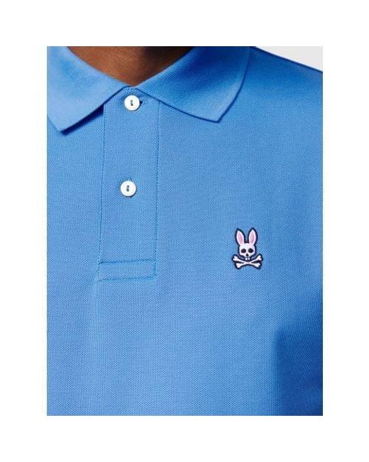 Psycho Bunny Blue Marina Classic Pique Polo Shirt for men