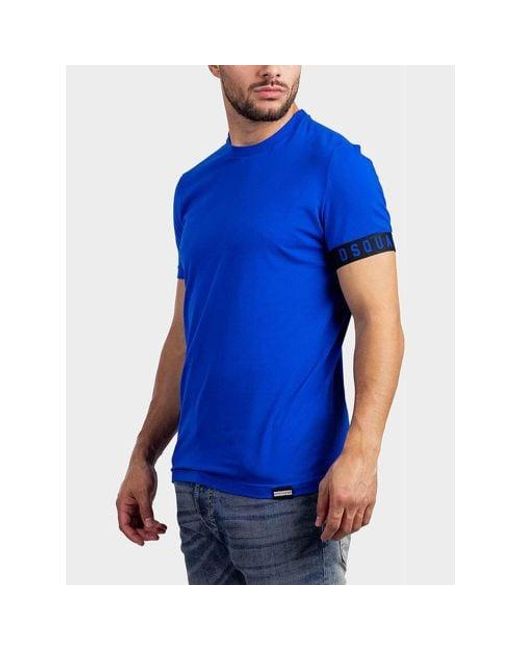 DSquared² Blue Brilliant Technicolor T-Shirt for men