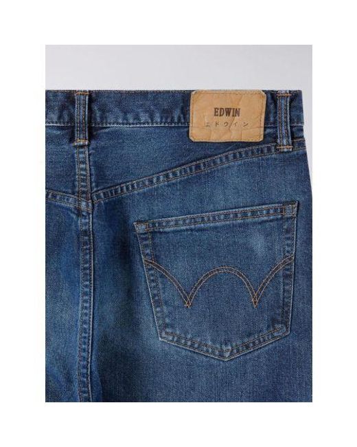 Edwin Blue Mid Dark Used Slim Tapered Jean for men