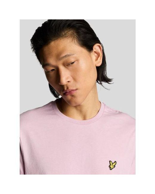 Lyle & Scott Pink Light Plain T-Shirt for men
