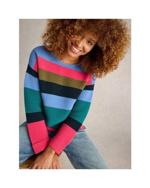 White Stuff Red Stuff Multi Jana Stripe Jumper