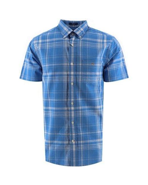 Gant Blue Day Cotton Linen Check Shirt for men