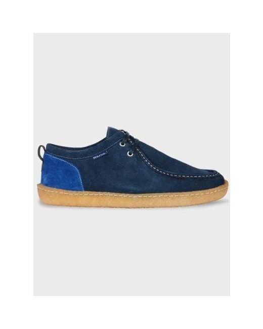 Paul Smith Blue Very Dark Suede Buster Shoe for men