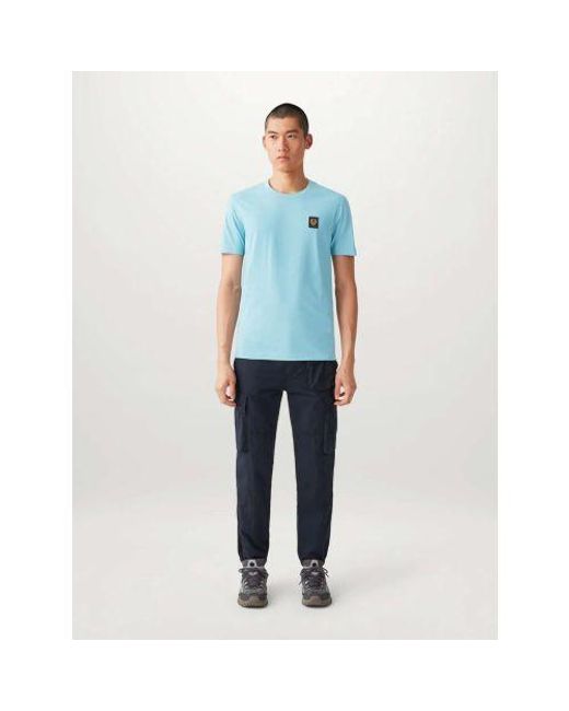 Belstaff Blue Skyline Cotton Jersey T-Shirt for men