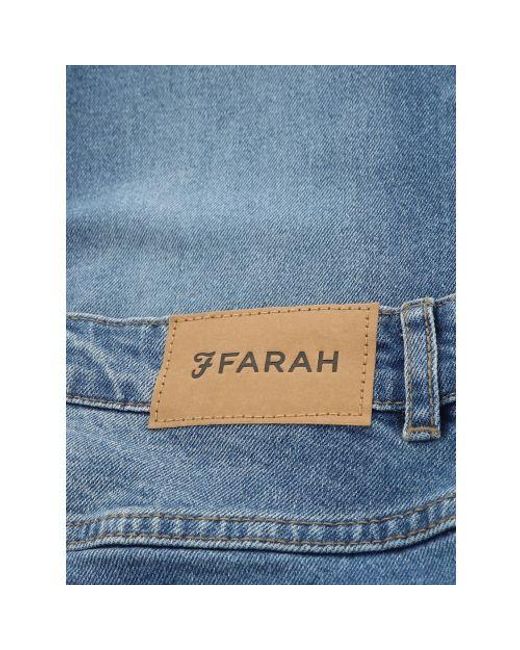 Farah Blue Worn Elm Stretch Denim Jean for men