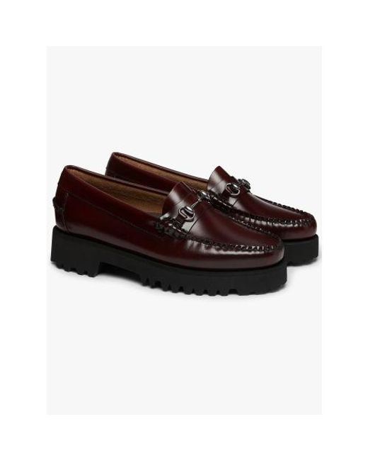 G.H.BASS Black Wine Leather Weejun 90 Lianna Loafer