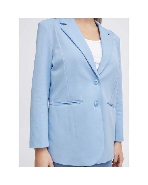 Ichi Blue Della Robbia Kate Oversized Blazer