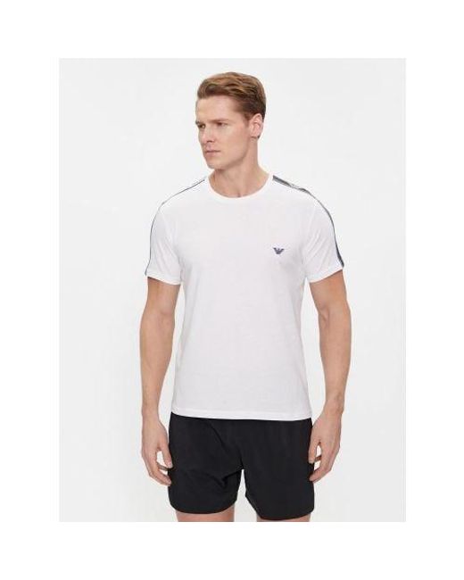 Emporio Armani White Small Eagle Logo T-Shirt for men