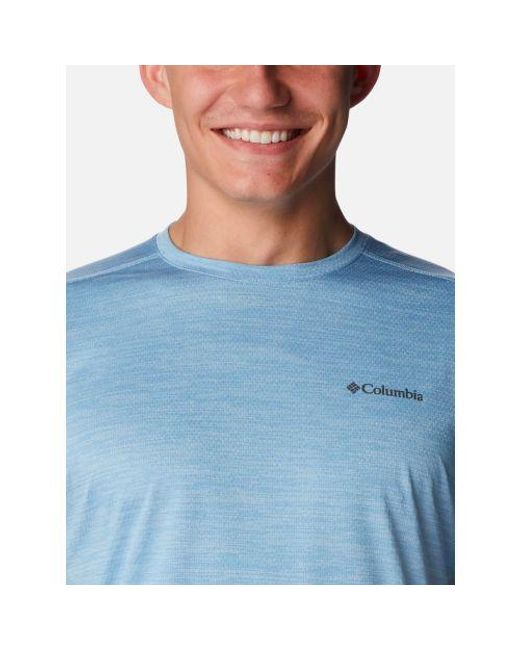 Columbia Blue Jet Stream Heather Alpine Chill Zero T-Shirt for men