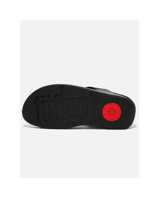 Fitflop Black Lulu Leather Toe-Post Sandal