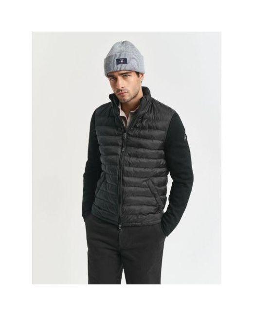 Gant Black Mixed Media Jacket for men
