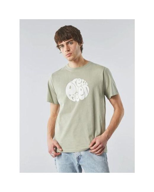 Pretty Green Gray Pretty Sage Gillespie Logo T-Shirt for men