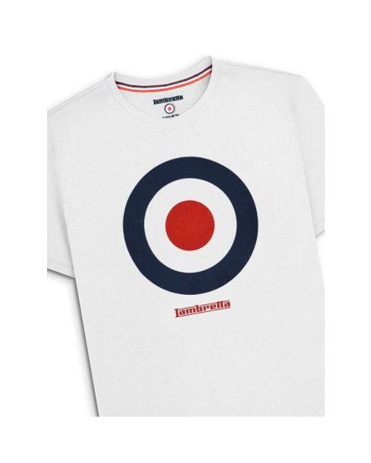 Lambretta White Target T-Shirt for men