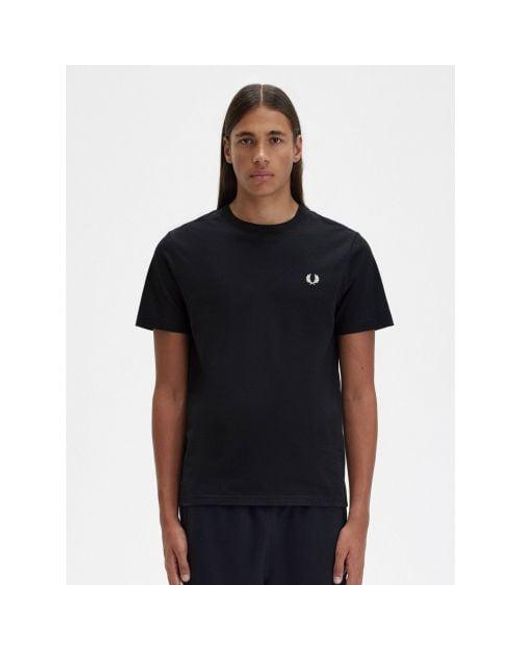 Fred Perry Black Crew Neck T-Shirt for men