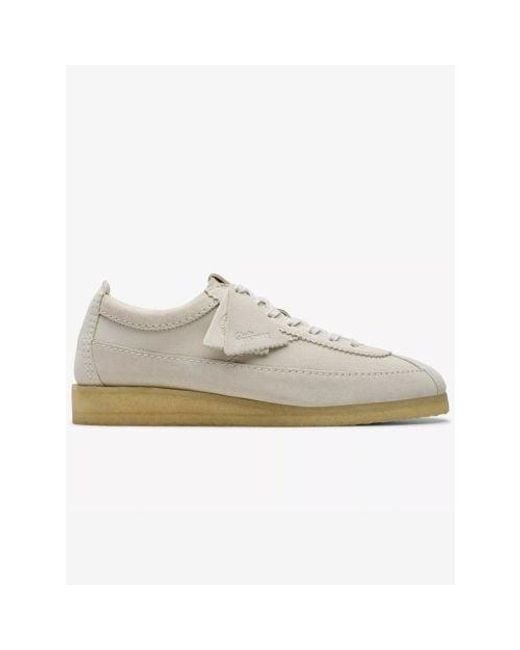 Clarks White Off Suede Wallabee Tor Trainer for men