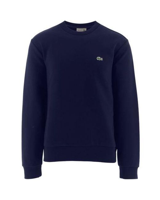 Lacoste Blue Brushed Cotton Sweatshirt for men
