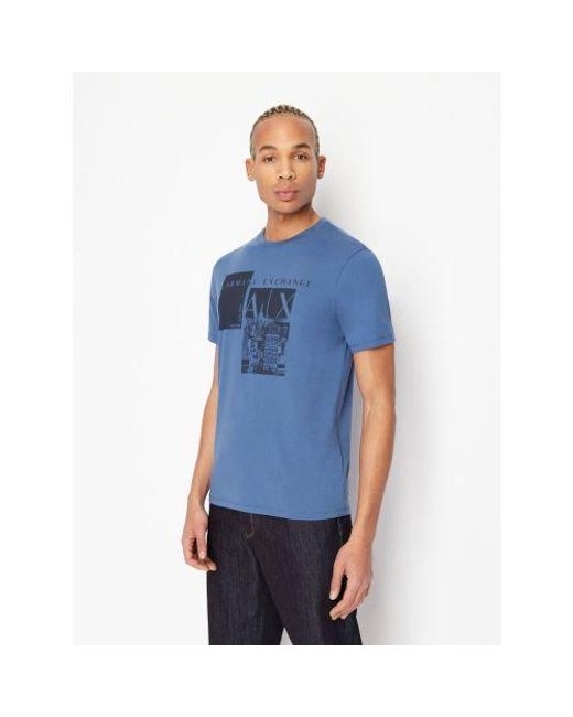 Armani Exchange Blue True Regular Fit T-Shirt for men
