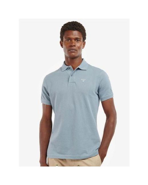 Barbour Blue Washed Sports Polo Shirt for men