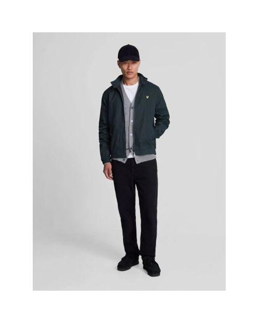 Lyle & Scott Blue Dark Harrington Jacket for men