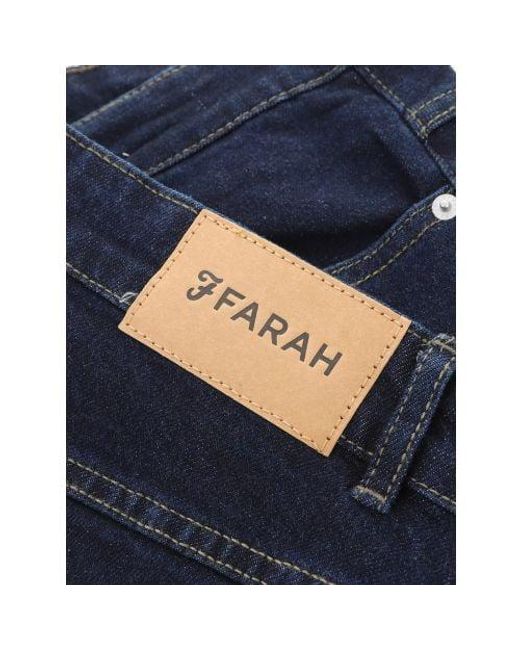 Farah Blue Elm Stretch Denim Jeans for men
