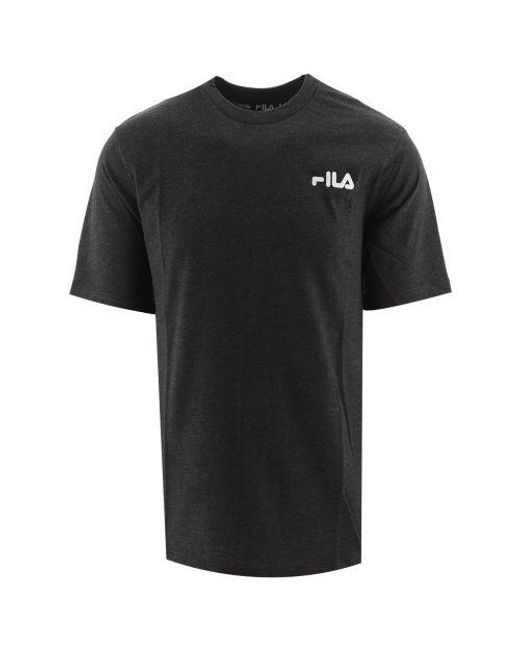 Fila Black Charcoal Marl Chaz T-Shirt for men