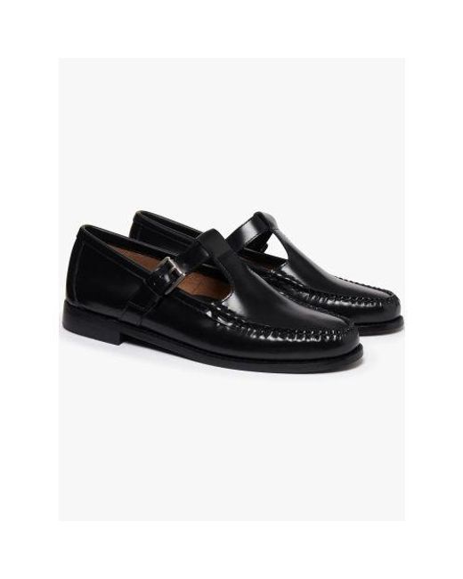 G.H.BASS Black Leather Weejun Mary Jane Shoe