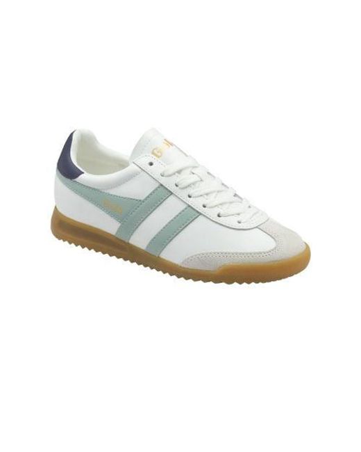 Gola Green Surf Plum Torpedo Leather Trainer