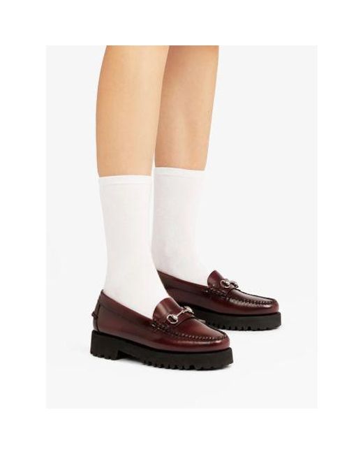 G.H.BASS Black Wine Leather Weejun 90 Lianna Loafer