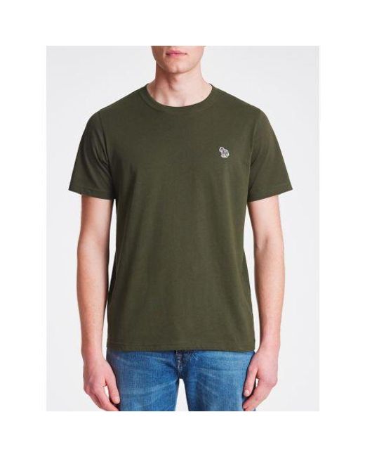 Paul Smith Green Military Zebra T-Shirt for men