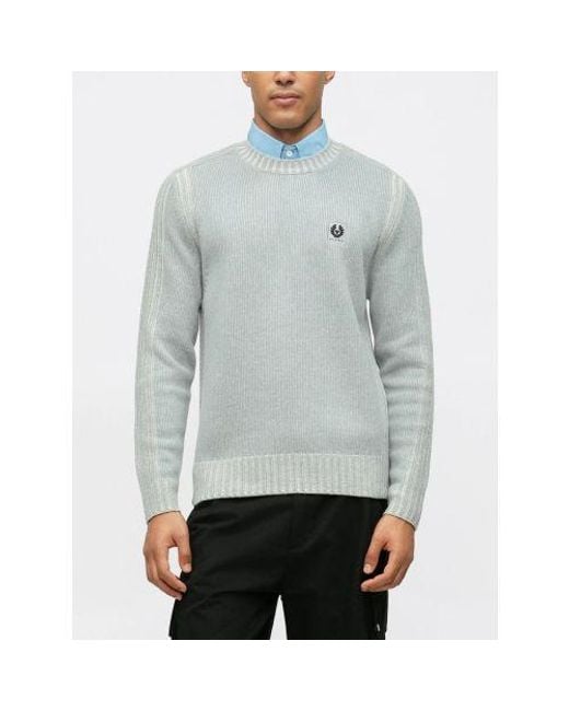 Belstaff Gray Quarry Birch Seasonal Watch Crewneck Jumper for men