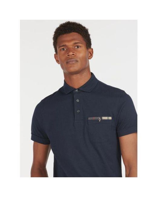 Barbour Blue Corpatch Polo Shirt for men