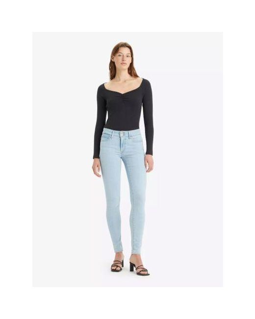 Levi's Blue Soho Azure Mood 711 Double Button Jean