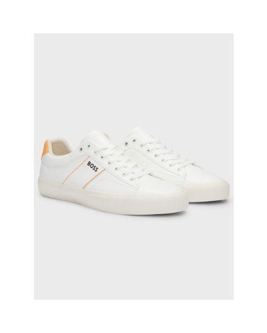 Boss White Open Aiden Tennis Trainer for men