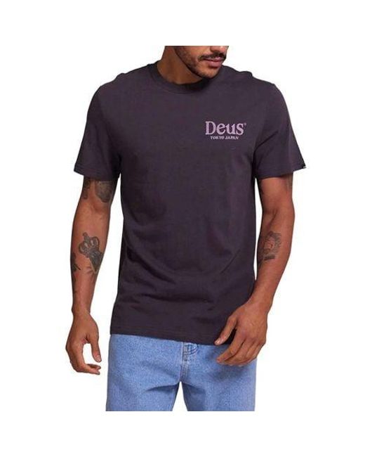 Deus Ex Machina Blue Anthracite Metro T-Shirt for men