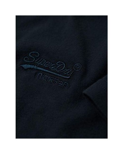 Superdry Black Eclipse Vintage Logo Embroidered T-Shirt for men