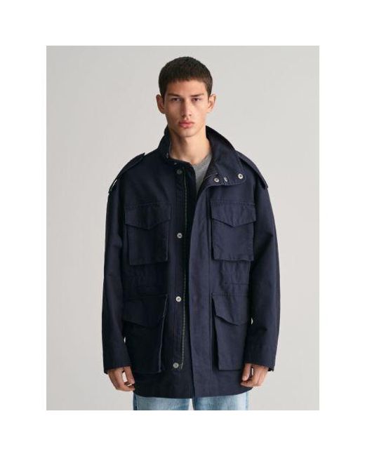 Gant Blue Evening Cotton Field Jacket for men