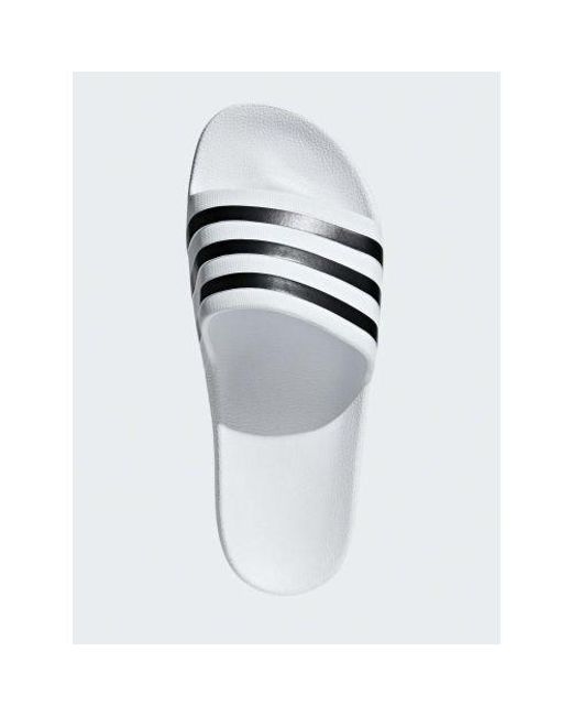 Adidas White Core Adilette Aqua Slide for men