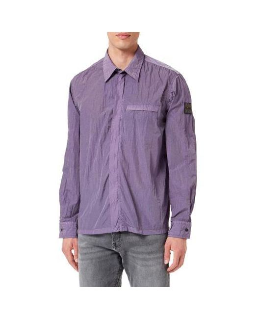 Boss Purple Medium Laio Overshirt for men