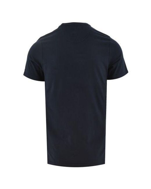 Barbour Blue International Small Logo T-Shirt for men