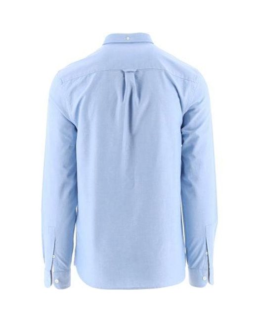 Lyle & Scott Blue Riviera Light Weight Oxford Shirt for men