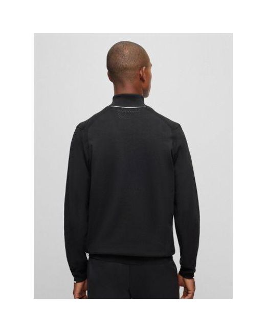 Boss Black Ever-X Zip Neck Sweater for men