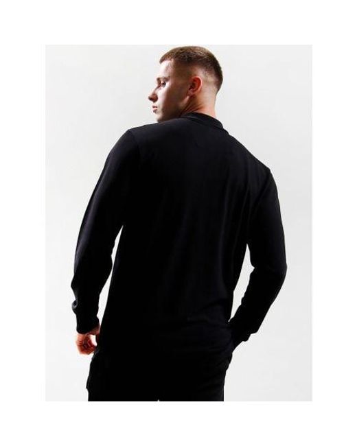 Marshall Artist Black Siren Long Sleeve Polo Shirt for men