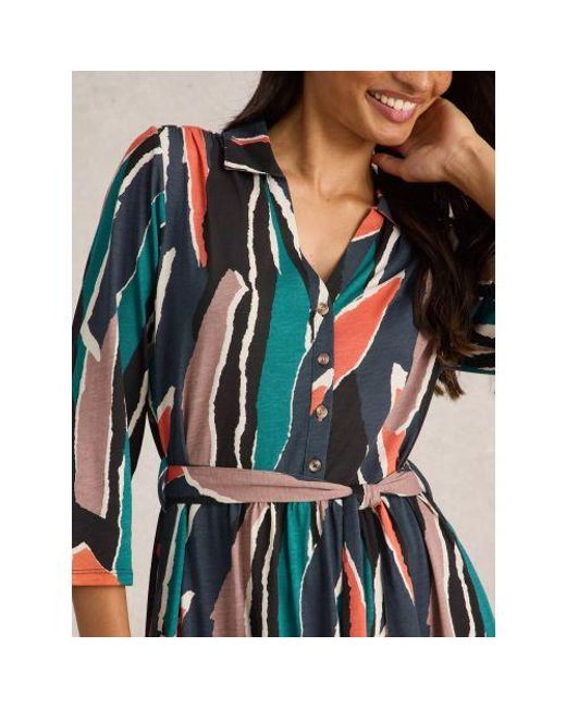 White Stuff Black Multicolour Ava Jersey Dress