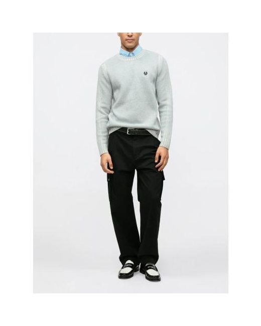 Belstaff Gray Quarry Birch Seasonal Watch Crewneck Jumper for men