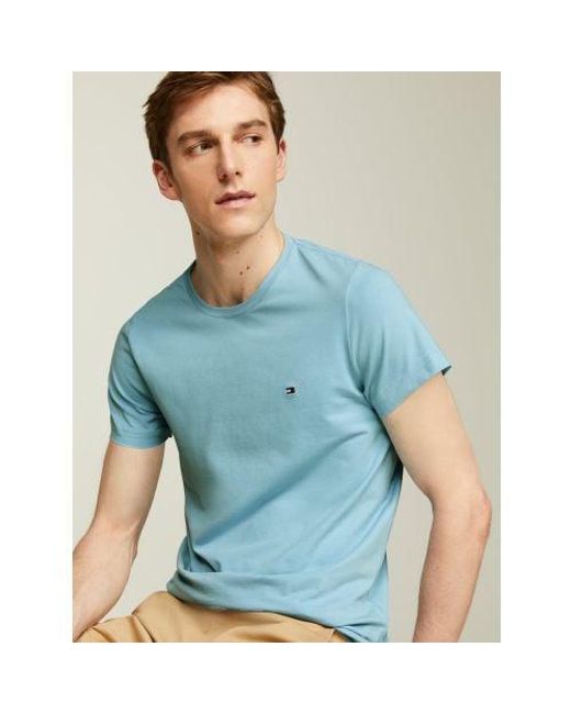 Tommy Hilfiger Blue Sleepy Stretch Slim Fit T-Shirt for men