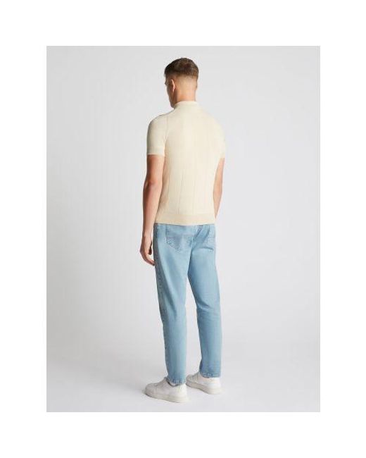 Remus Uomo White Knit Polo Shirt for men
