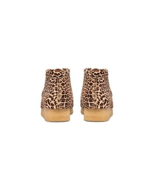 Clarks Brown Leopard Print Wallabee Boot