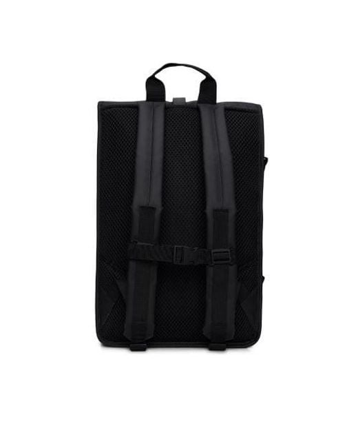 Rains Black Rolltop Backpack for men